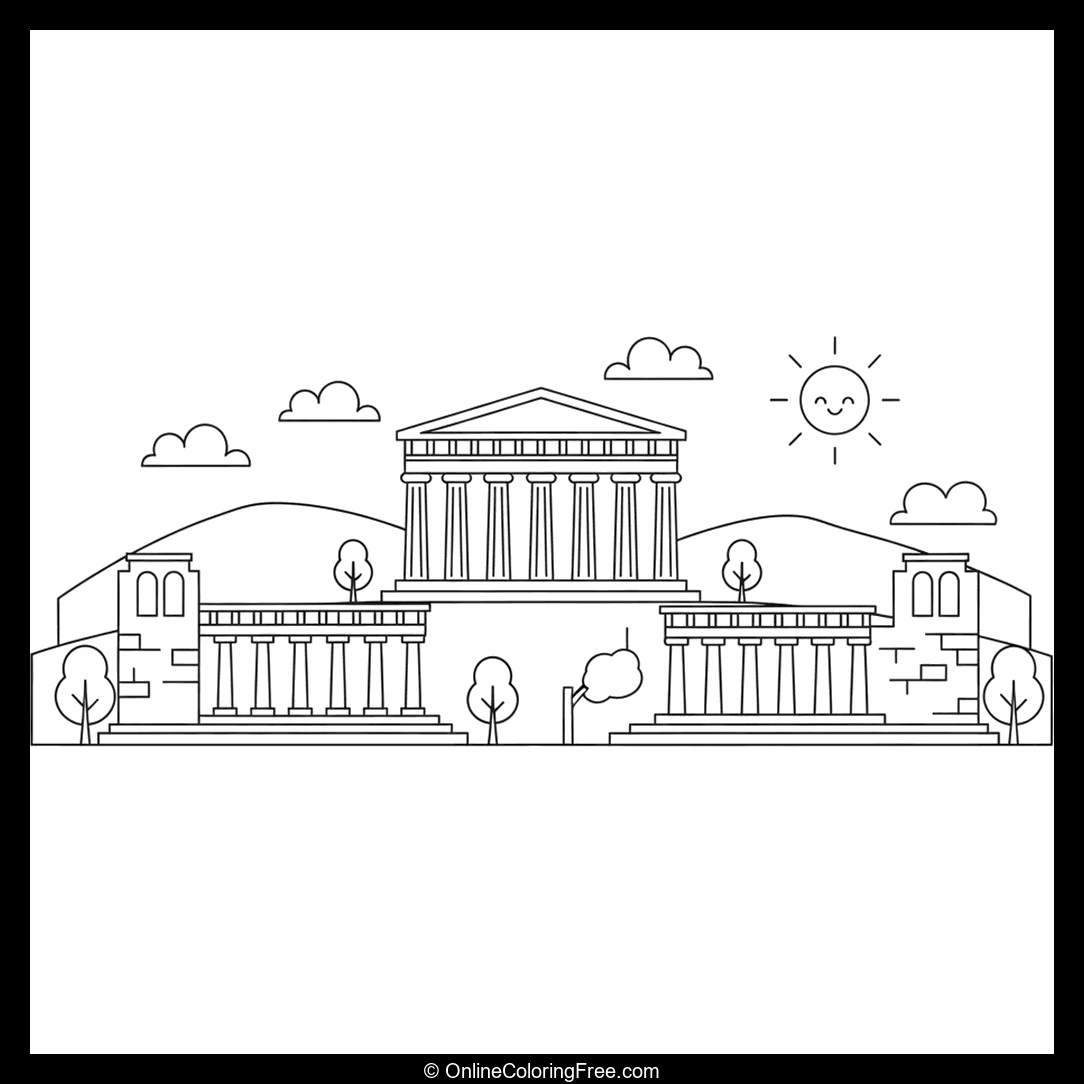 Acropolis of Athens in Greece