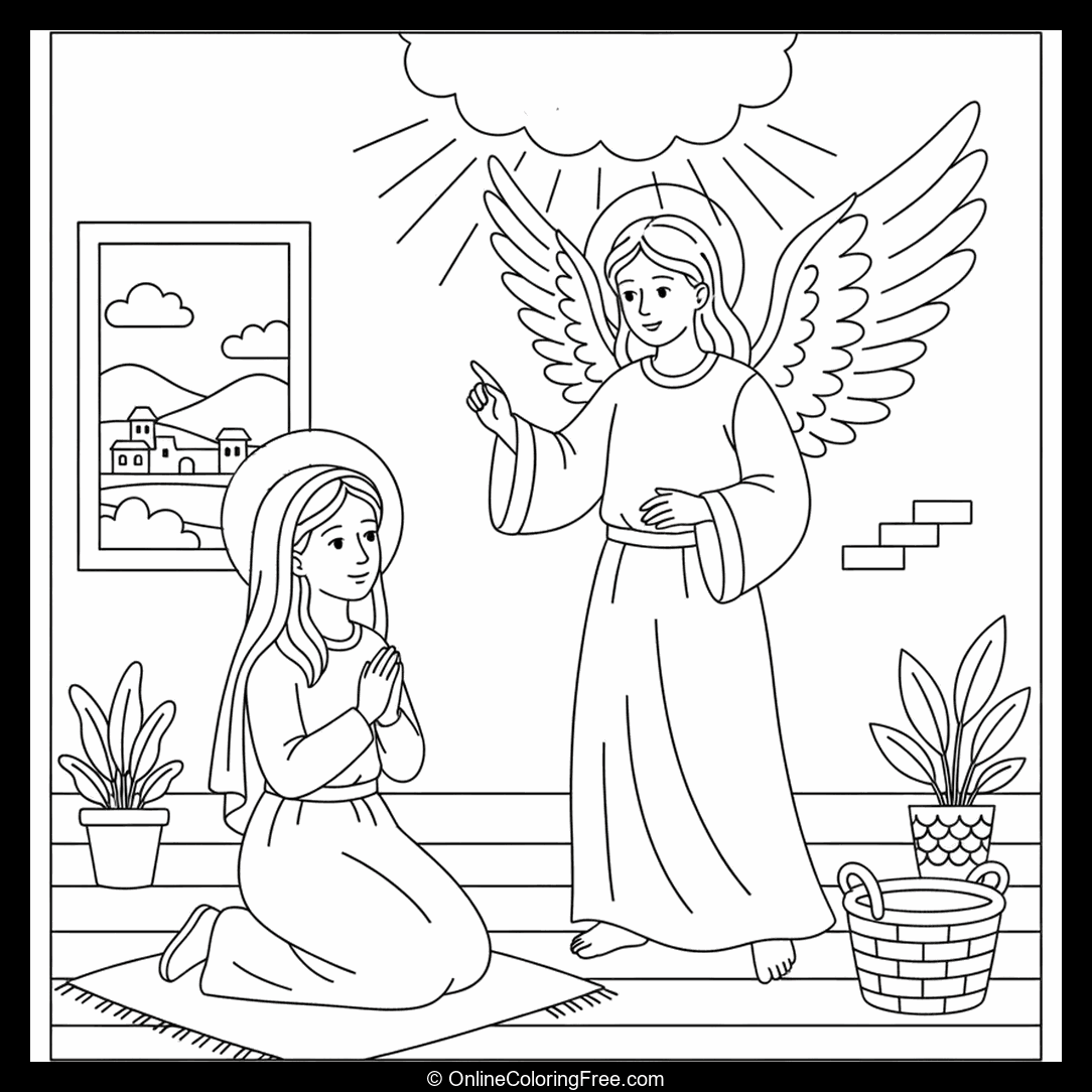 Bible Angel Visits Mary