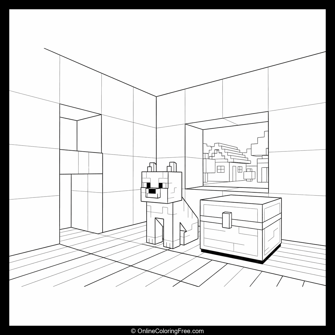 Cat inside Village House