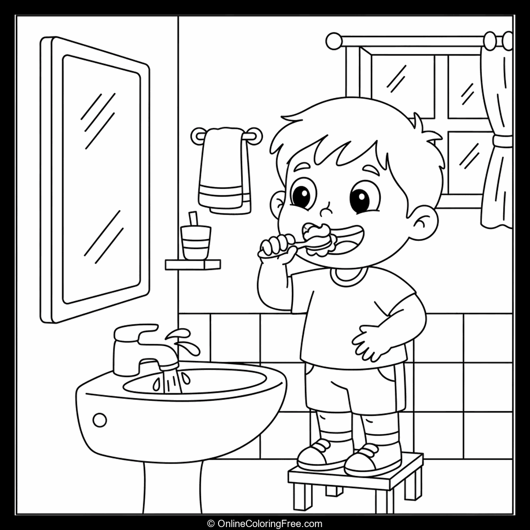 Child Brushing Teeth