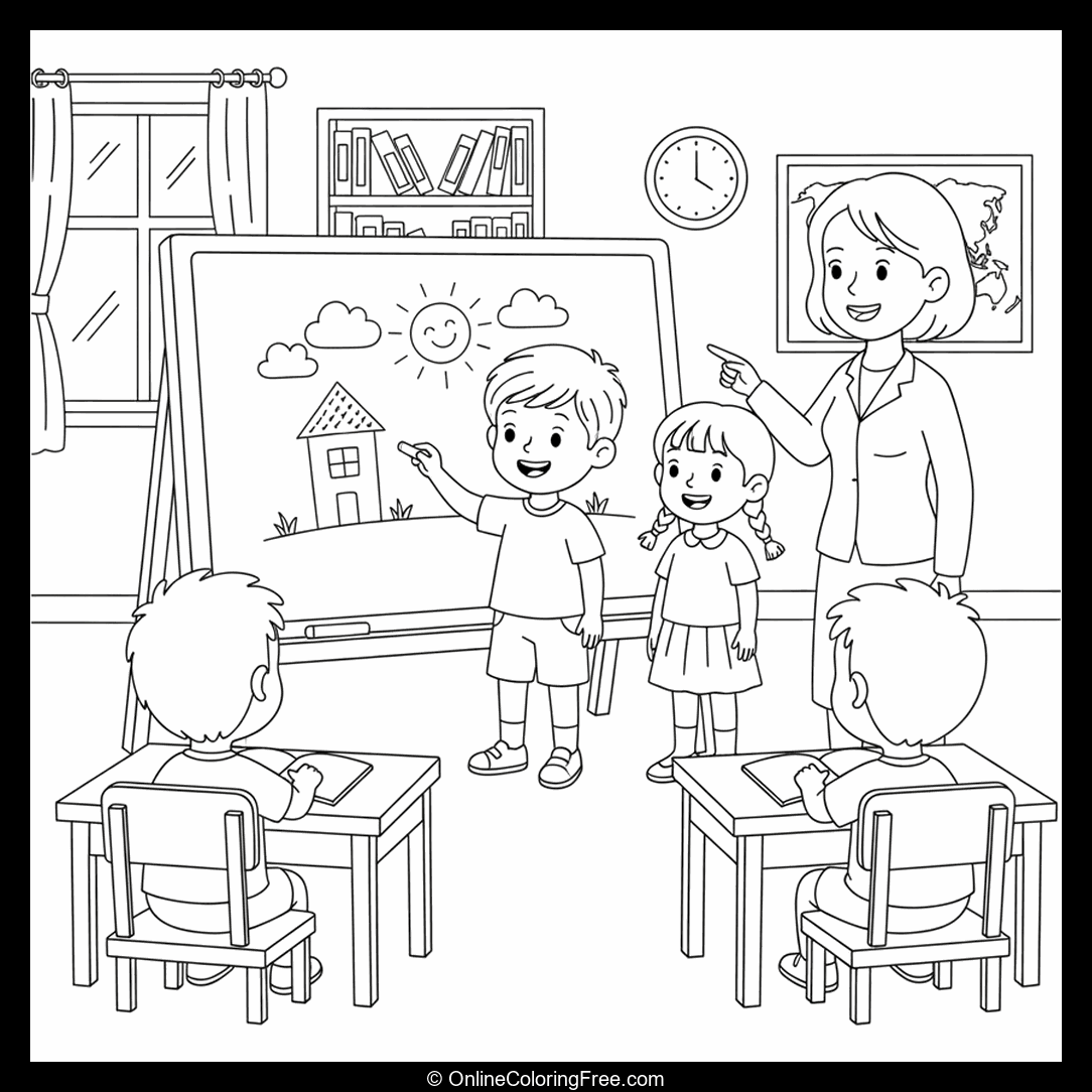 Child Using Blackboard