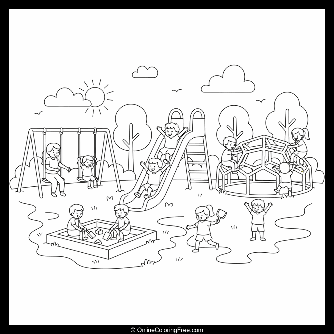 Children Playing in Playground