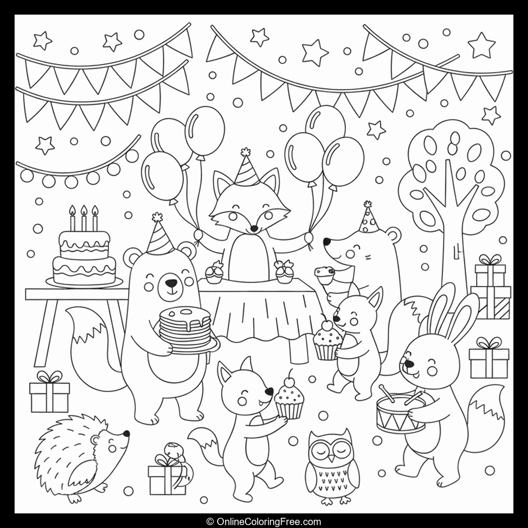 Cute Animal Doodle Party