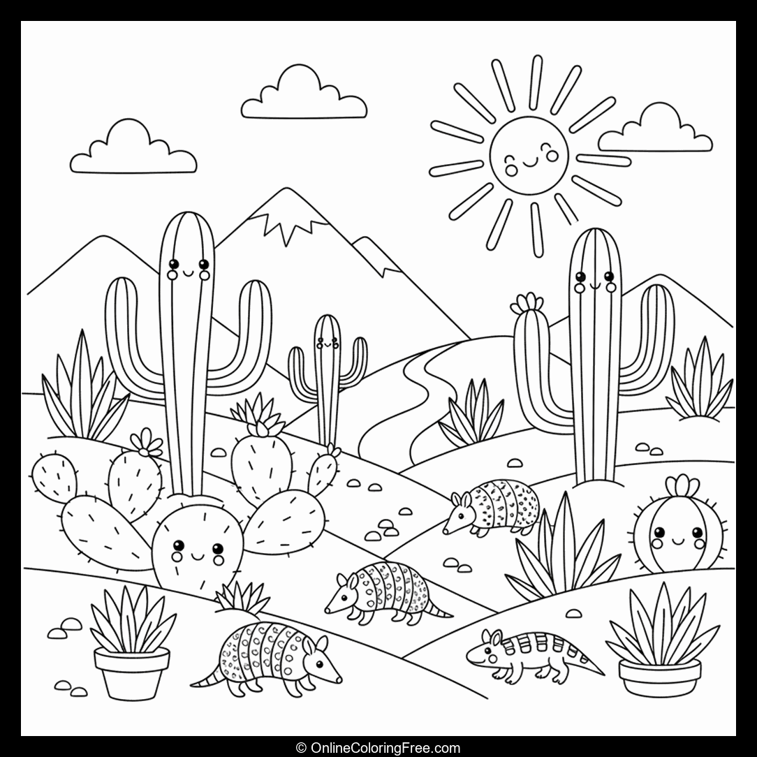 Desert Cactus Doodles