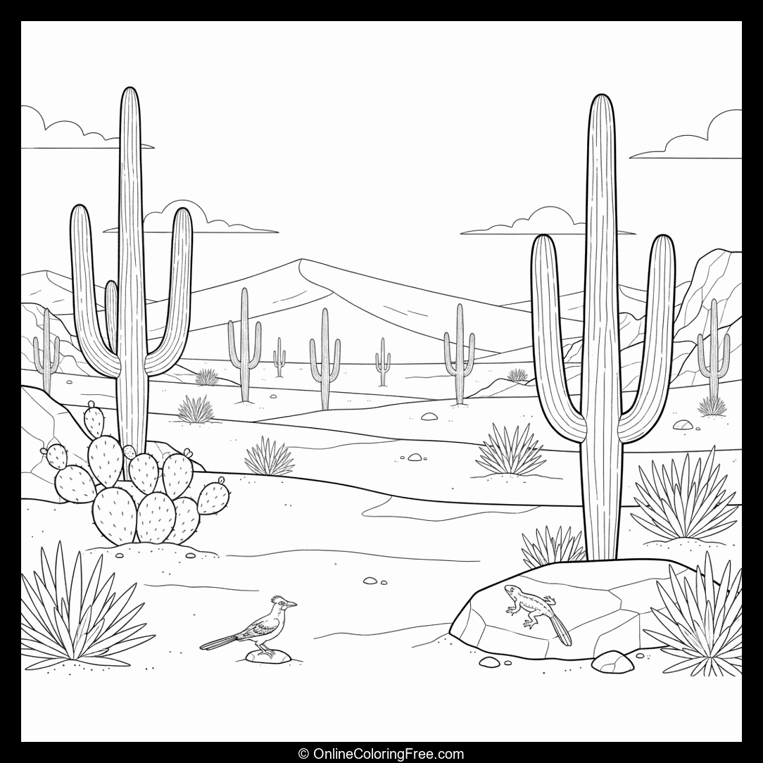 Desert With Cacti