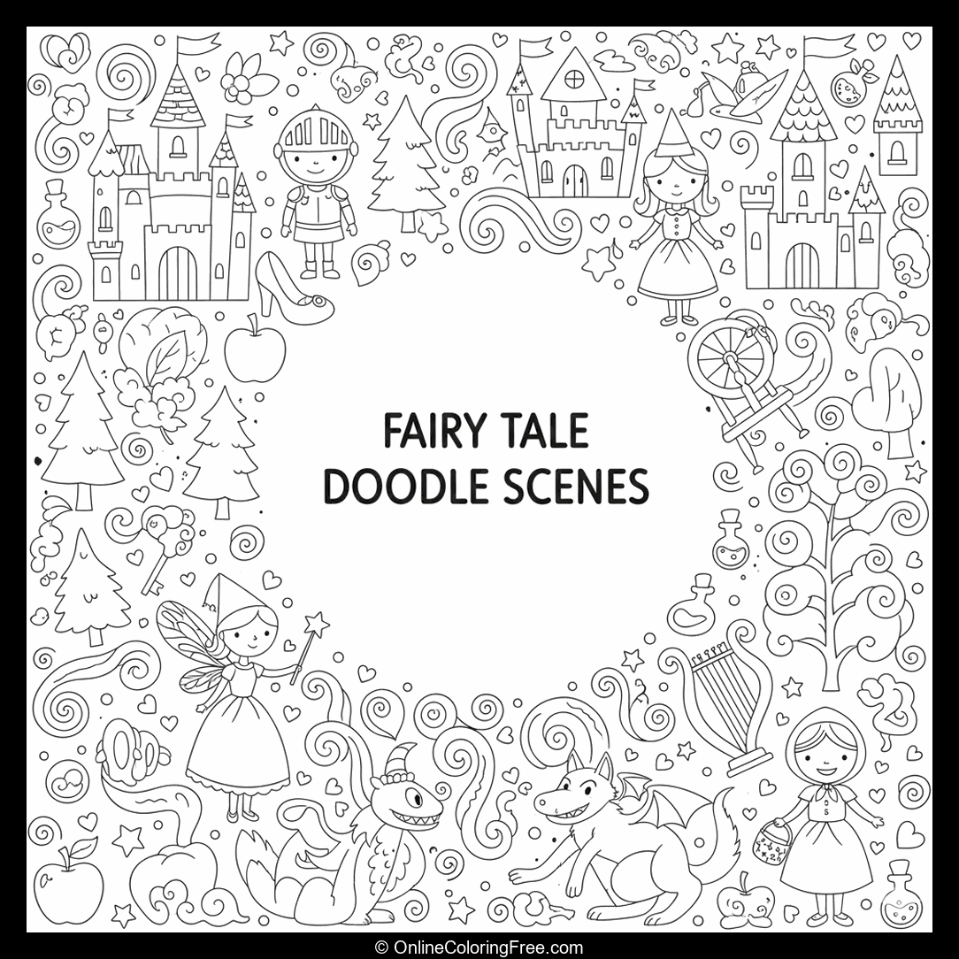 Fairy Tale Doodle Scenes