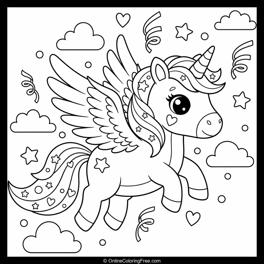 Flying Unicorn With Wings