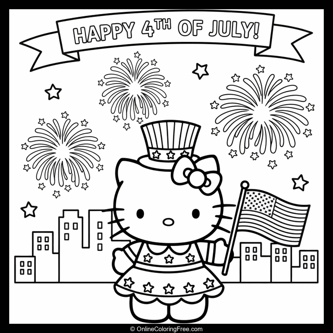Hello Kitty 4th of July Independence Day