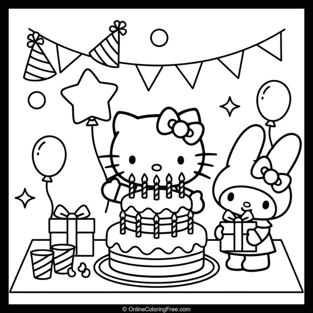 Hello Kitty At Birthday Party