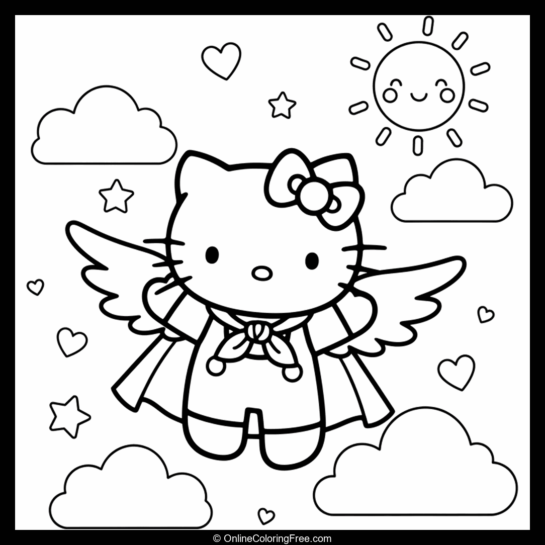 Hello Kitty Flying