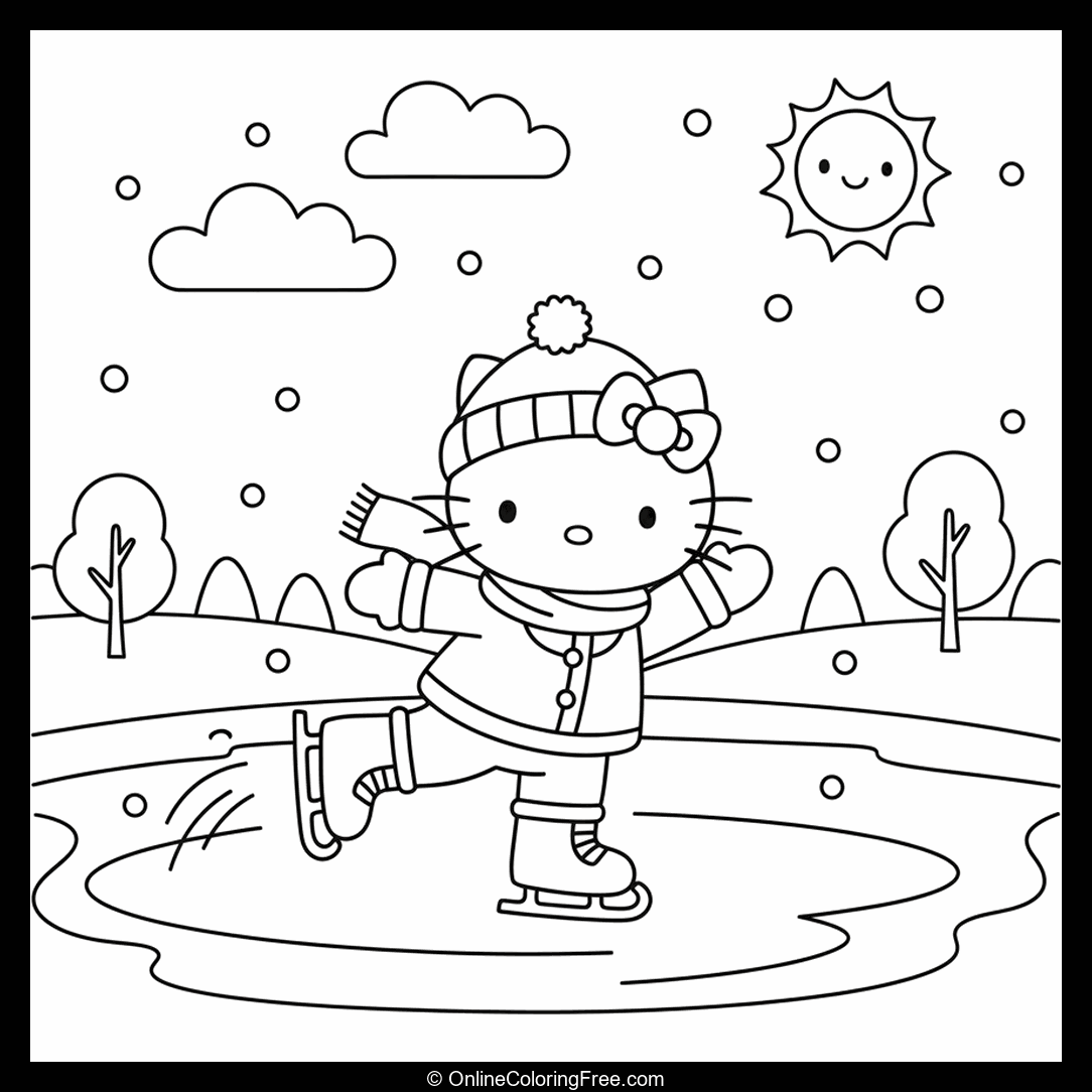 Hello Kitty Ice Skating