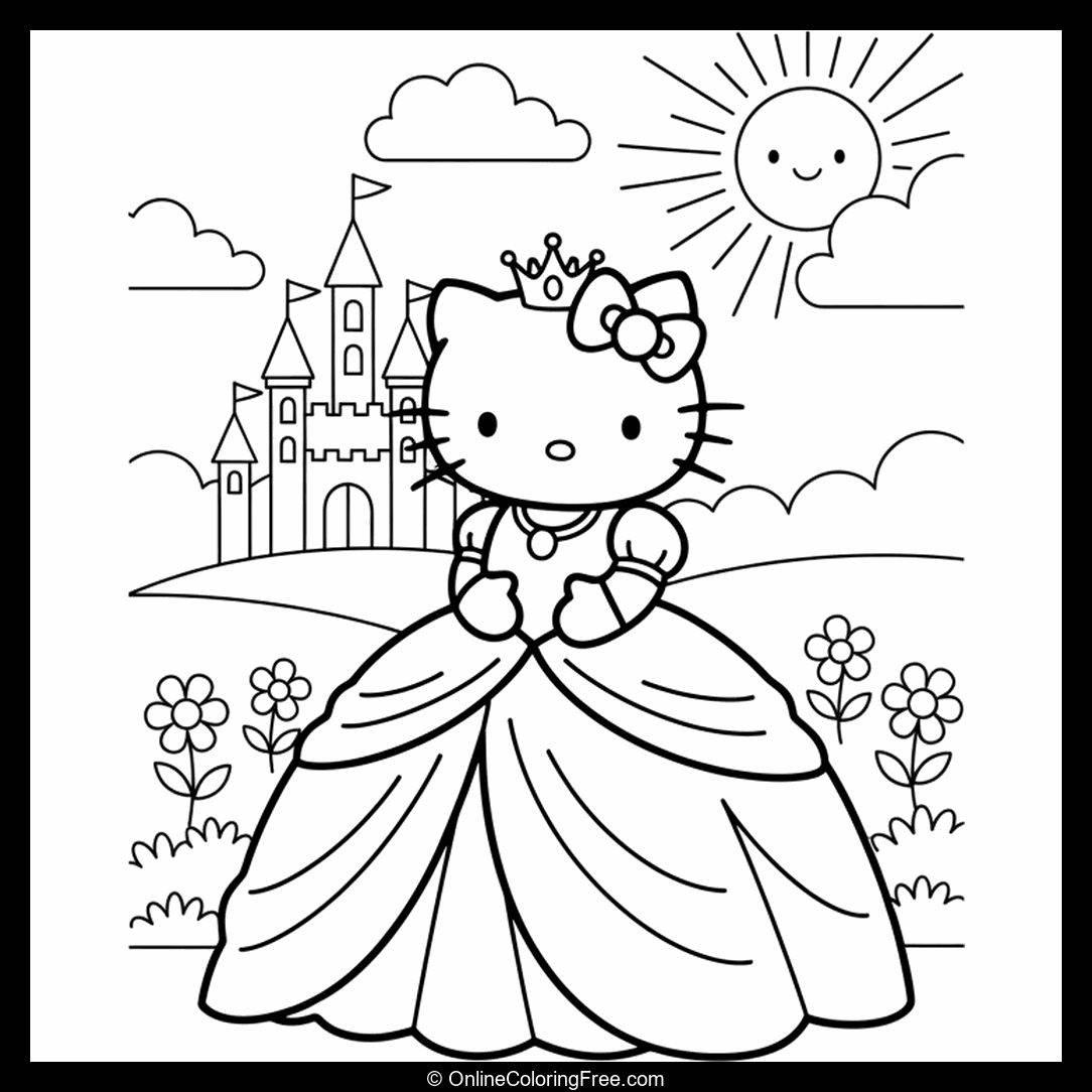 Hello Kitty In Princess Dress