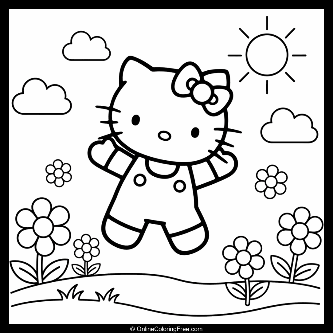 Hello Kitty Jumping