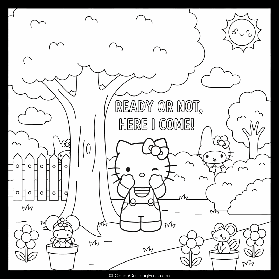 Hello Kitty Playing Hide and Seek