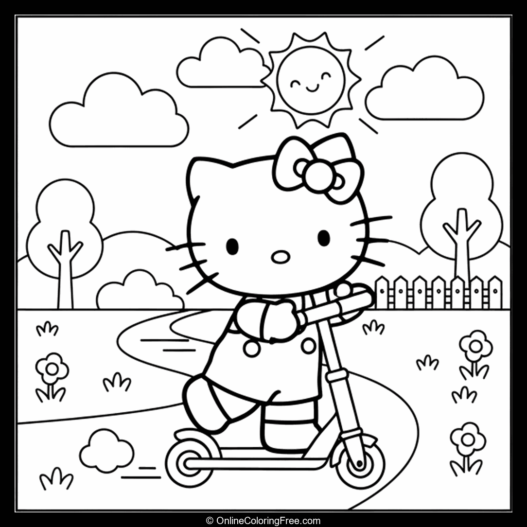 Hello Kitty Riding Scooter