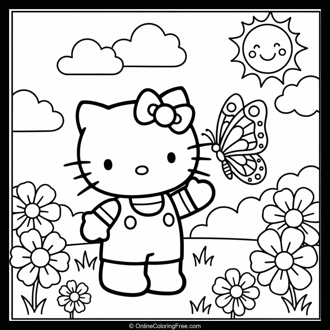 Hello Kitty With Butterfly