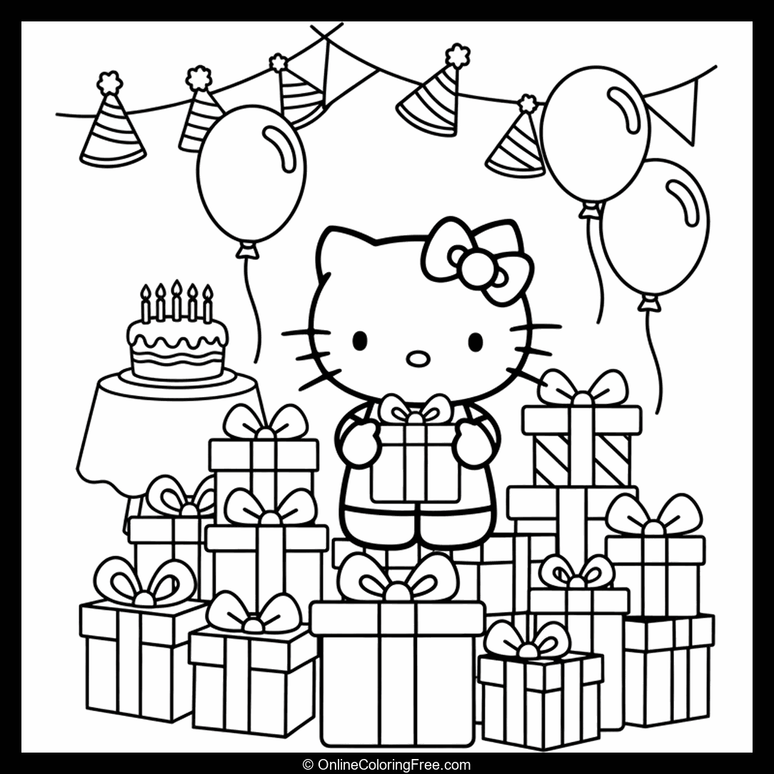 Hello Kitty With Presents