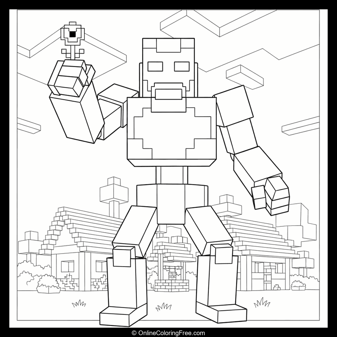 Iron Golem Protecting Village