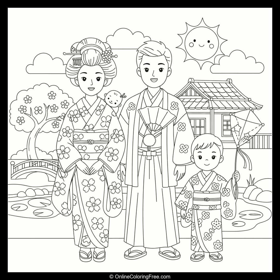 Japanese Kimono People