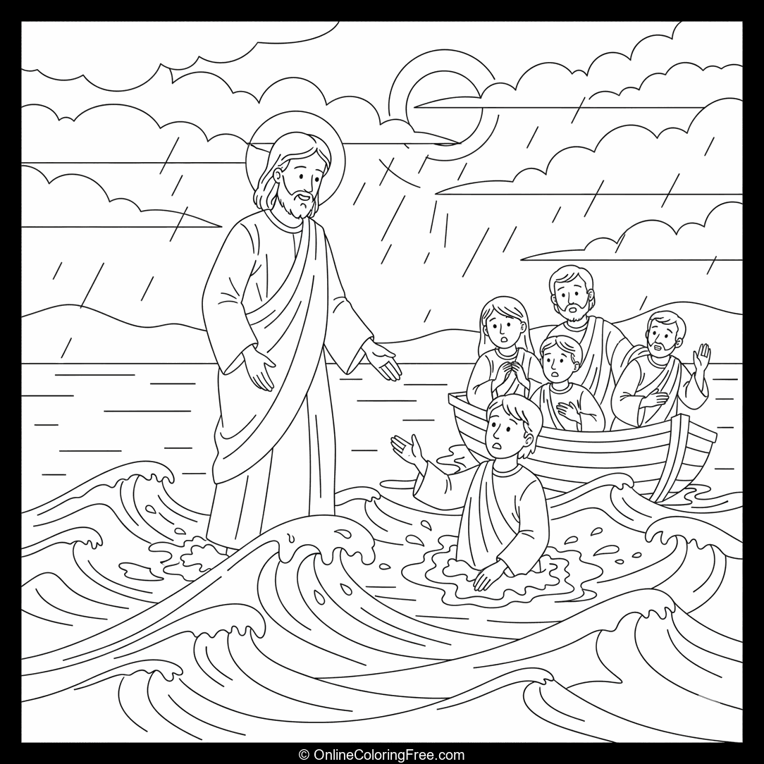 Bible Jesus Walks on Water