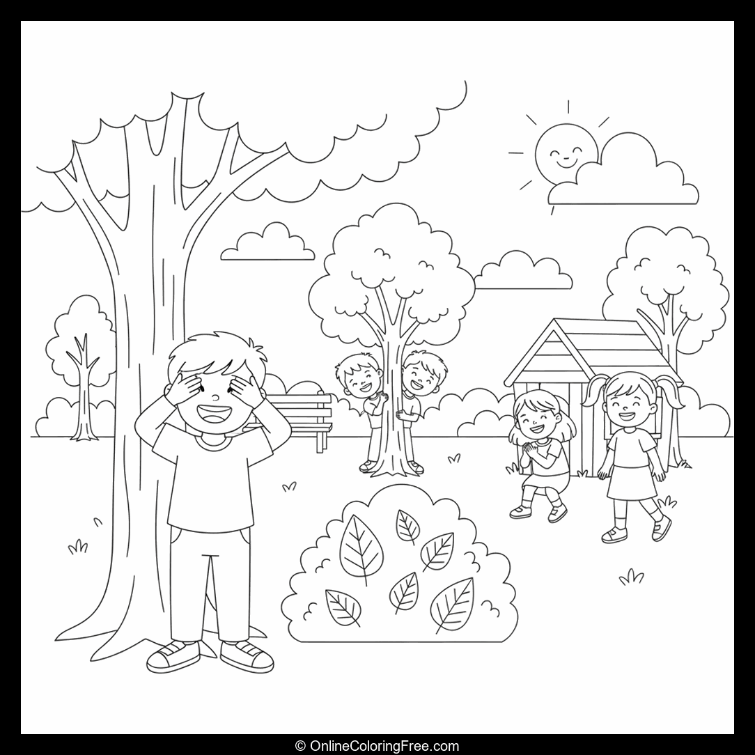 Kids Playing Hide and Seek
