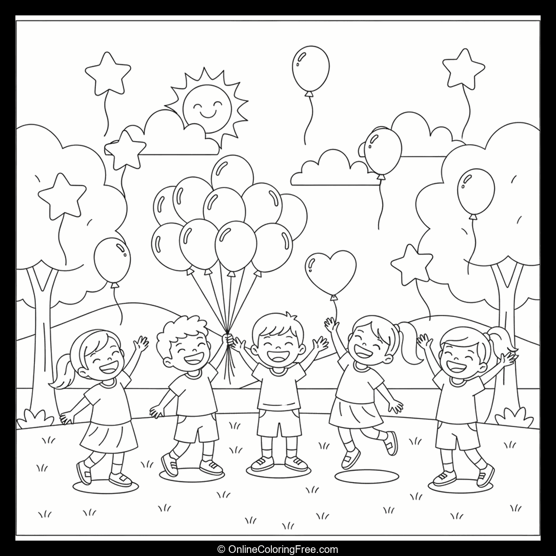 Kids Playing with Balloons