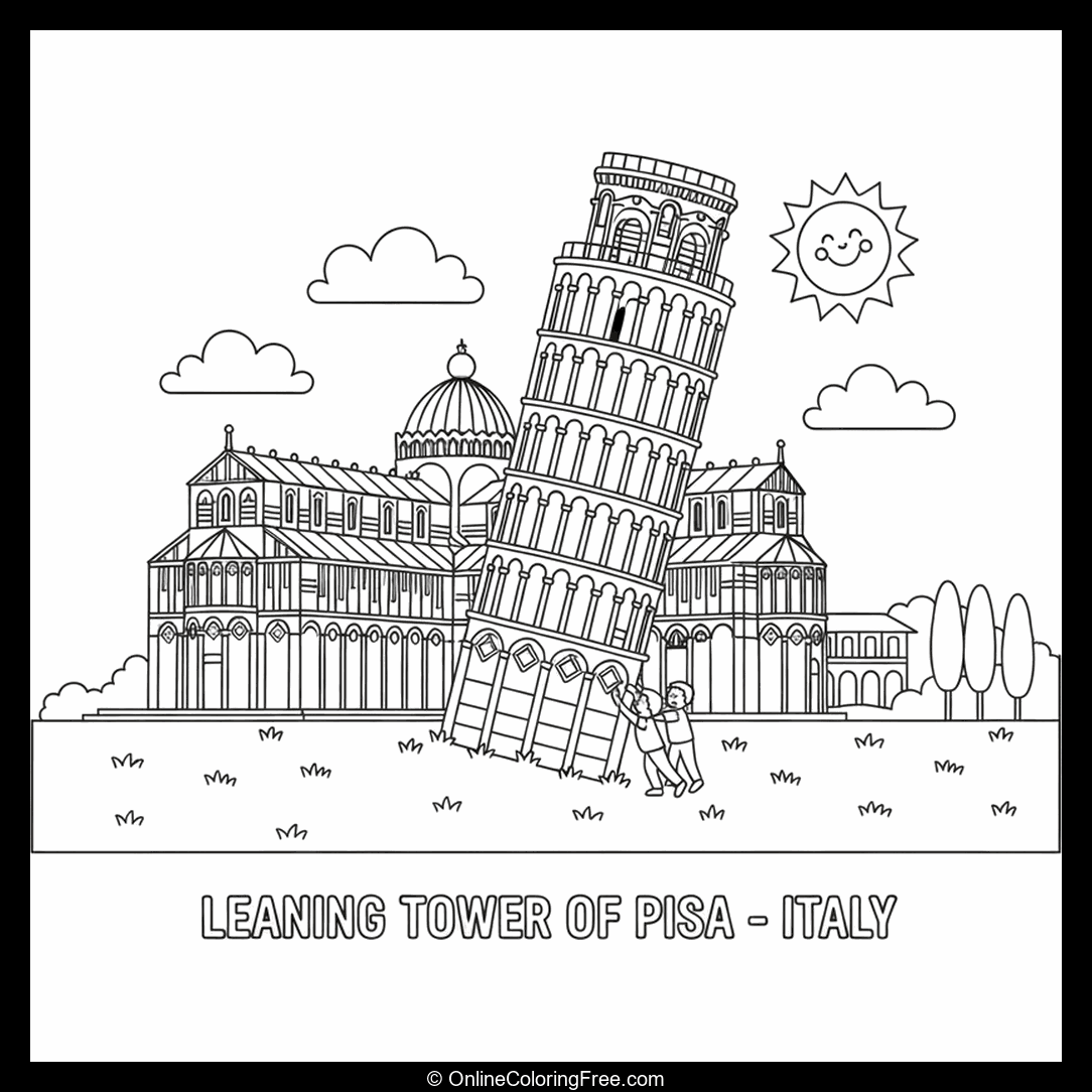 Leaning Tower of Pisa in Italy