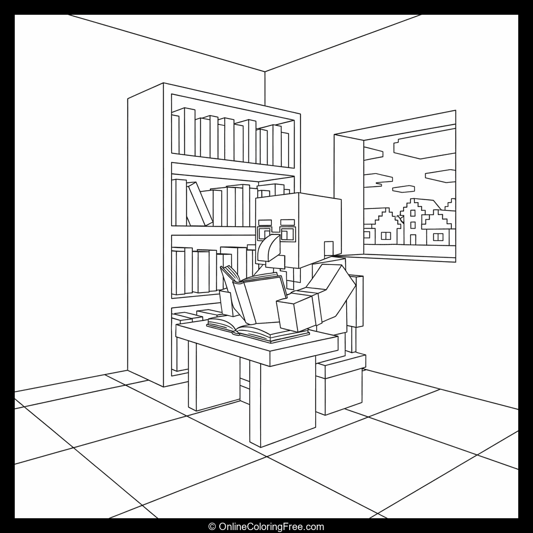 Librarian Villager Reading