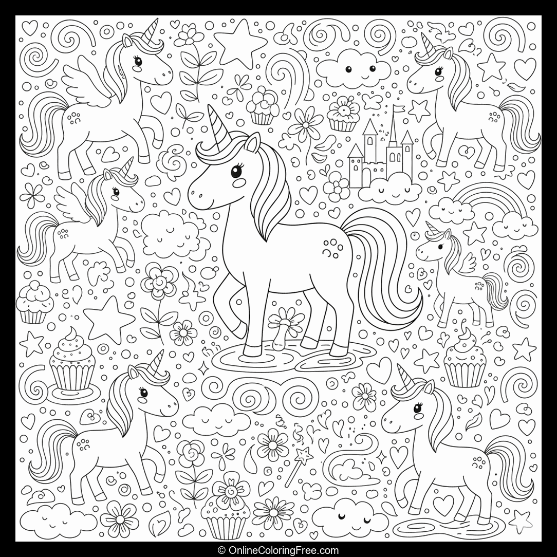 Magical Unicorn Doodles