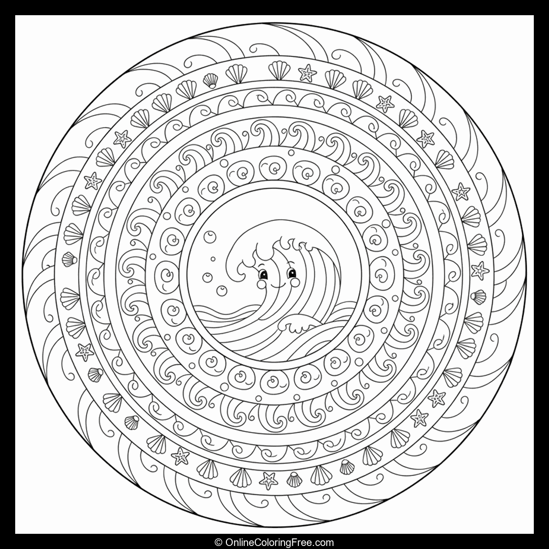 Mandala of Calm Waves