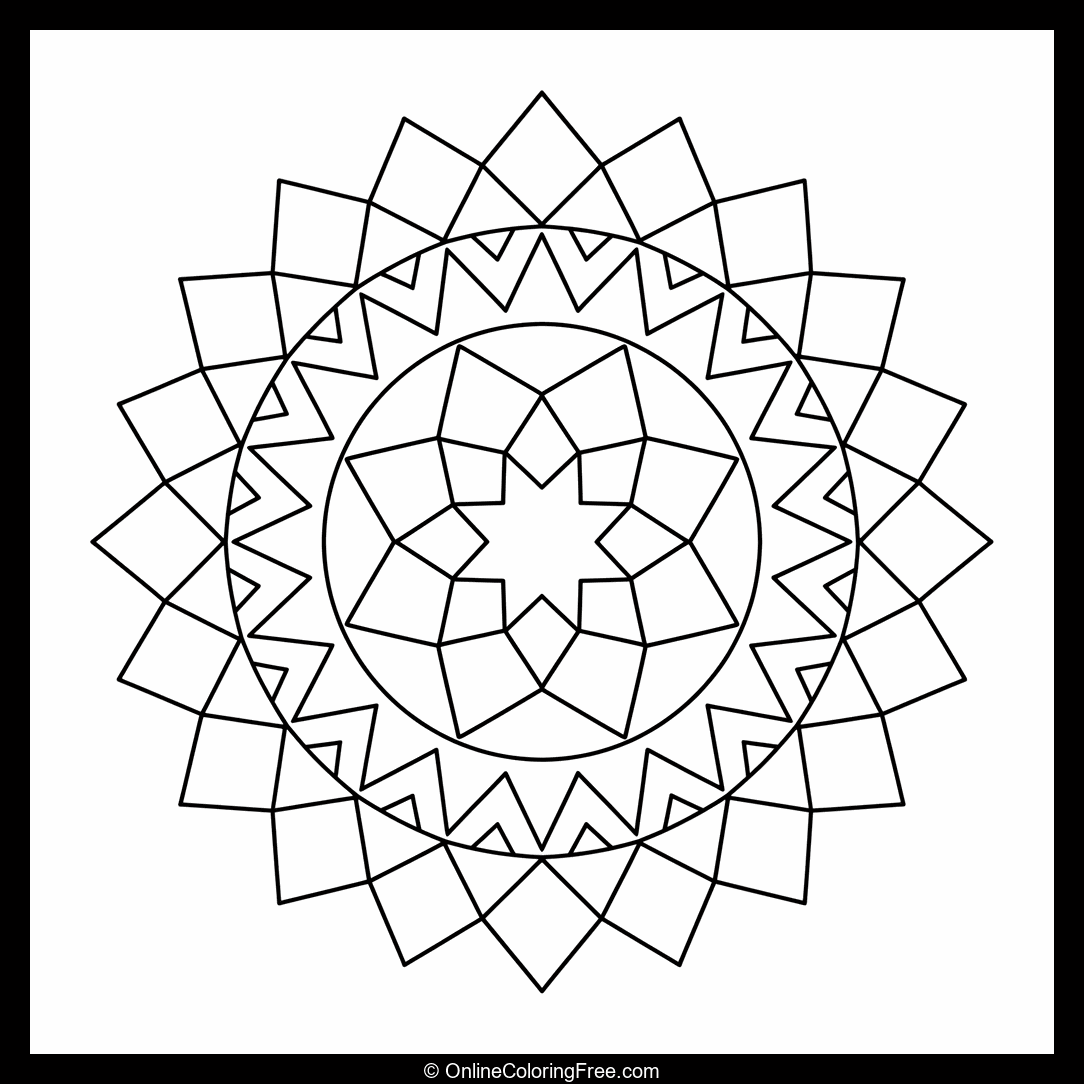 Mandala with Diamond Shapes