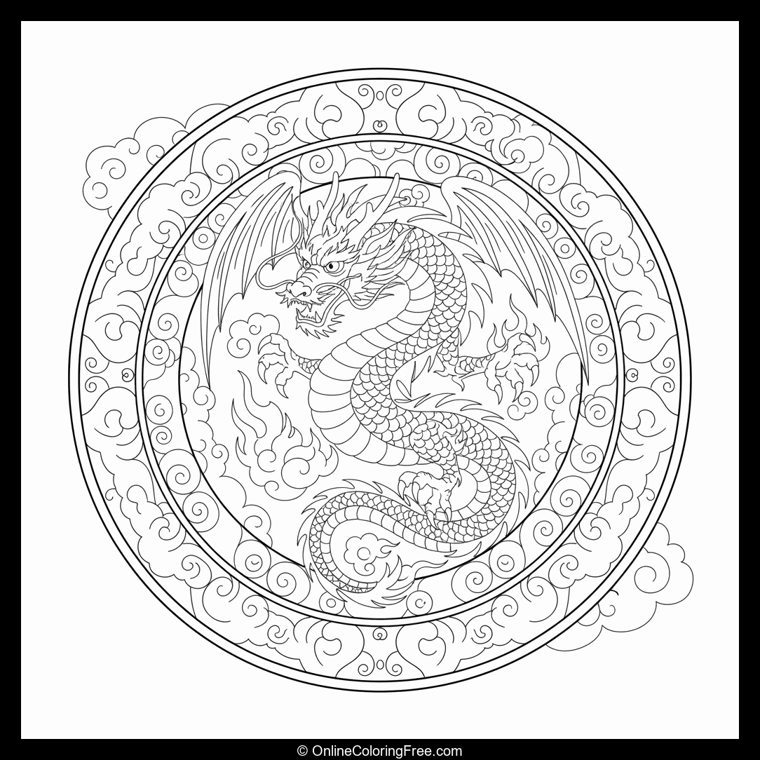 Mandala With Dragon