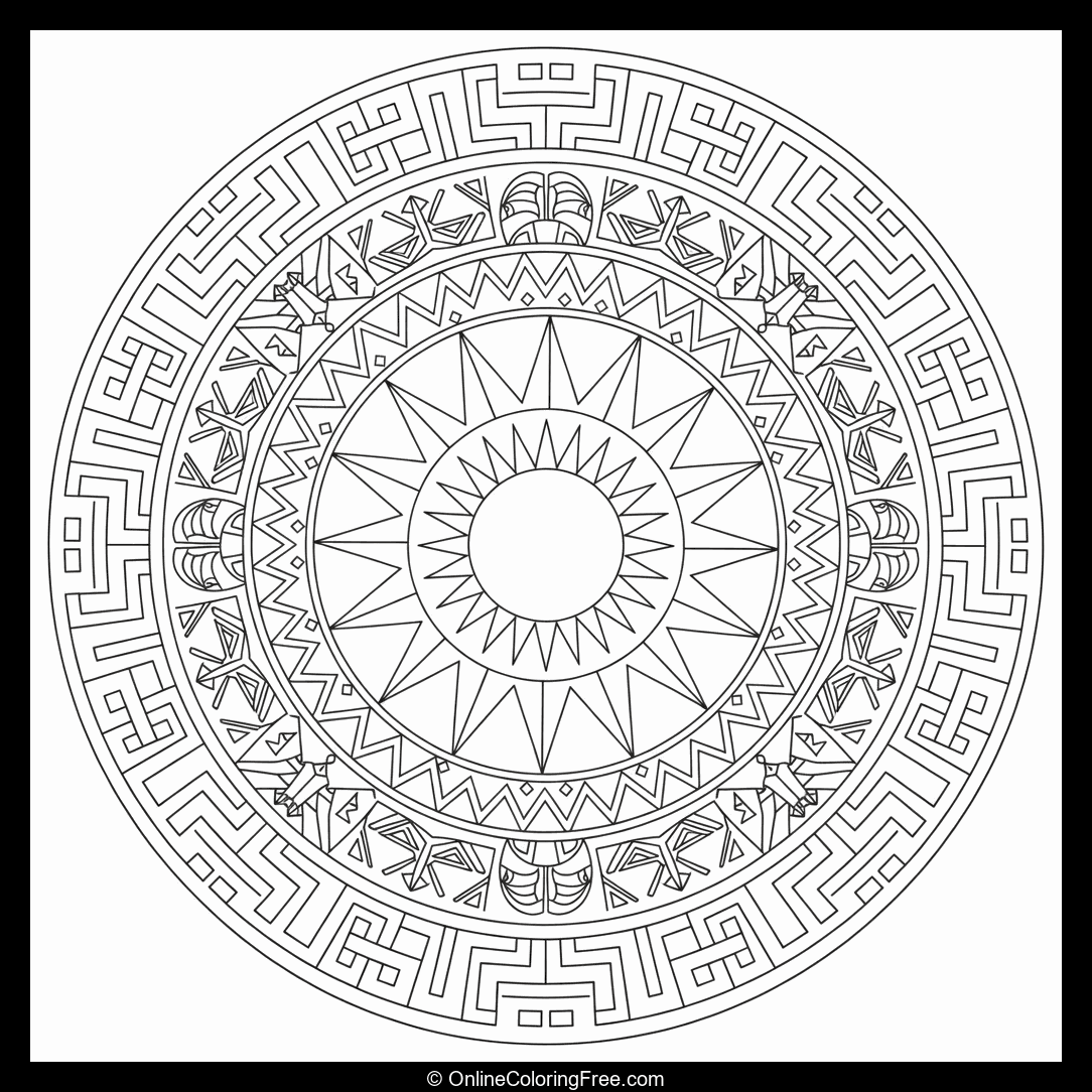 Mandala with Tribal Patterns