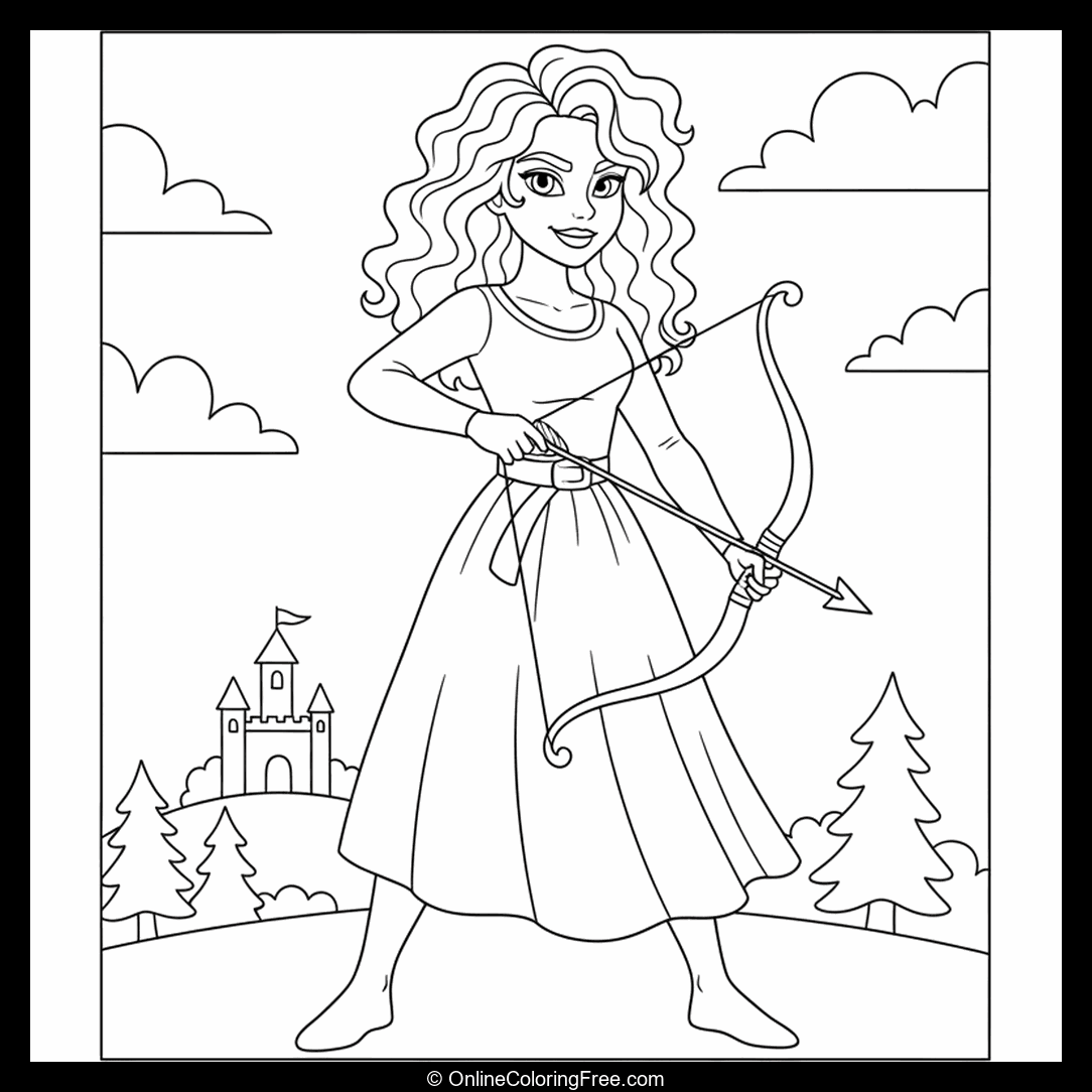 Merida Holding Bow and Arrow
