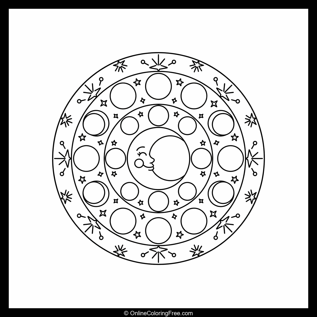 Moon Phases Mandala