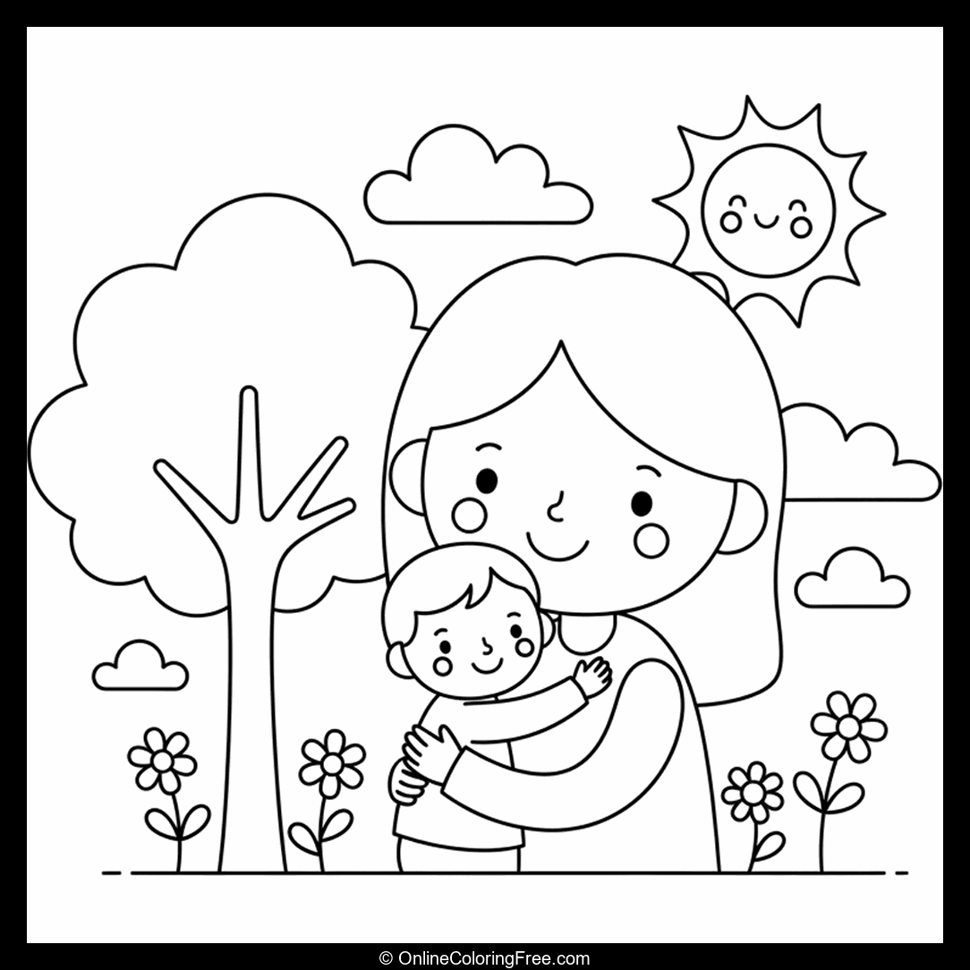 Mother Hugging Child