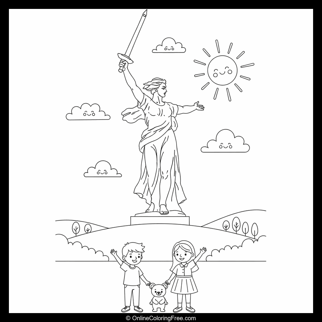 Motherland Calls Statue in Russia