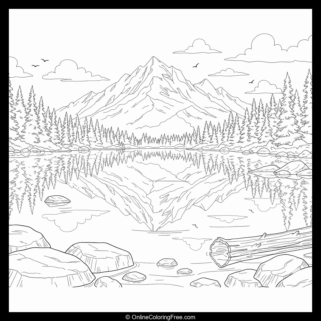 Mountain Lake With Reflection