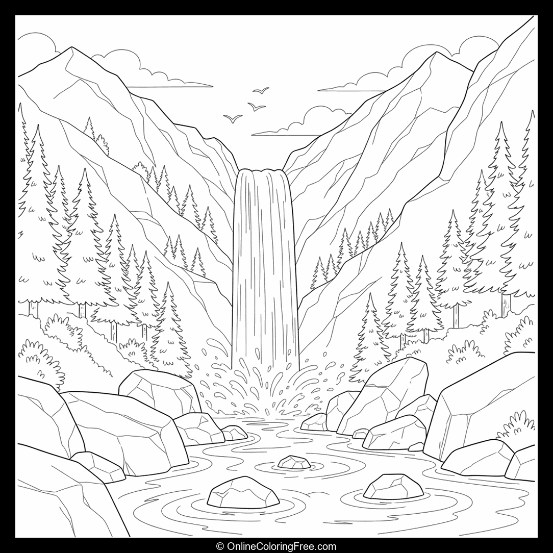 Mountain Waterfall