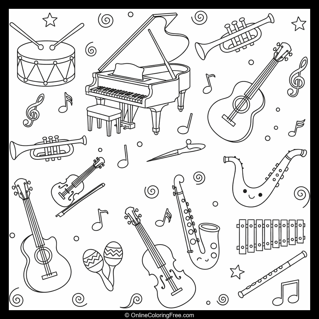 Musical Instruments Doodles