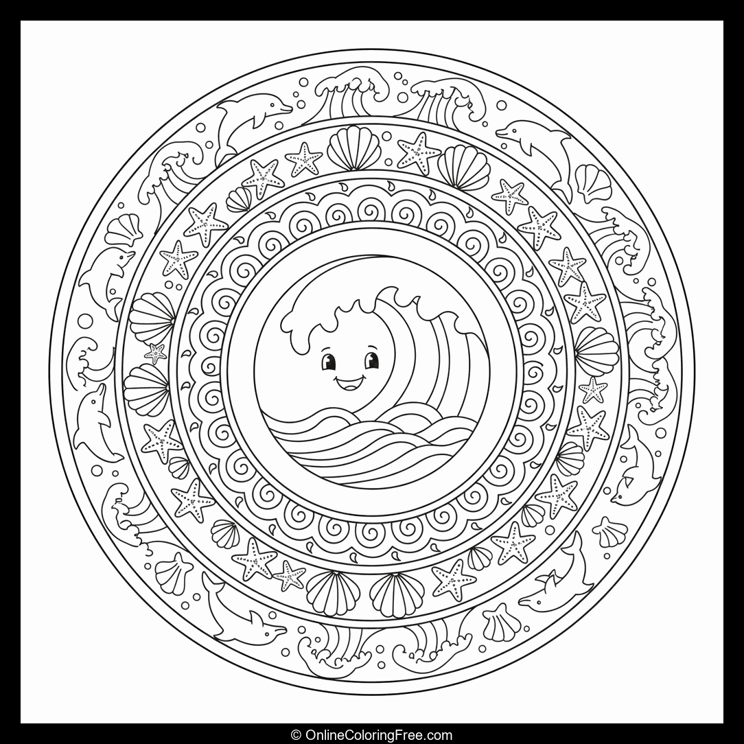 Ocean Waves Mandala