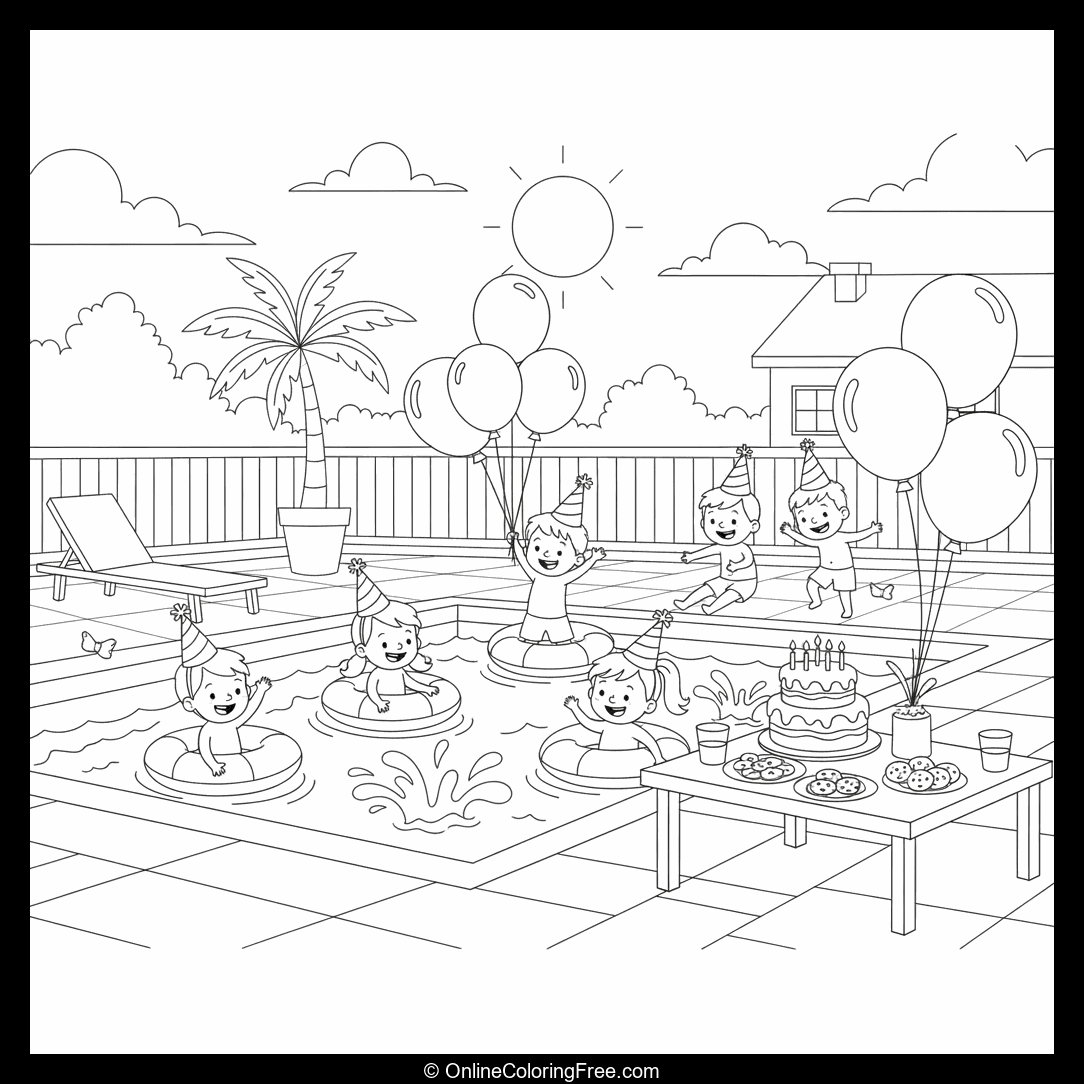 Poolside Birthday Party