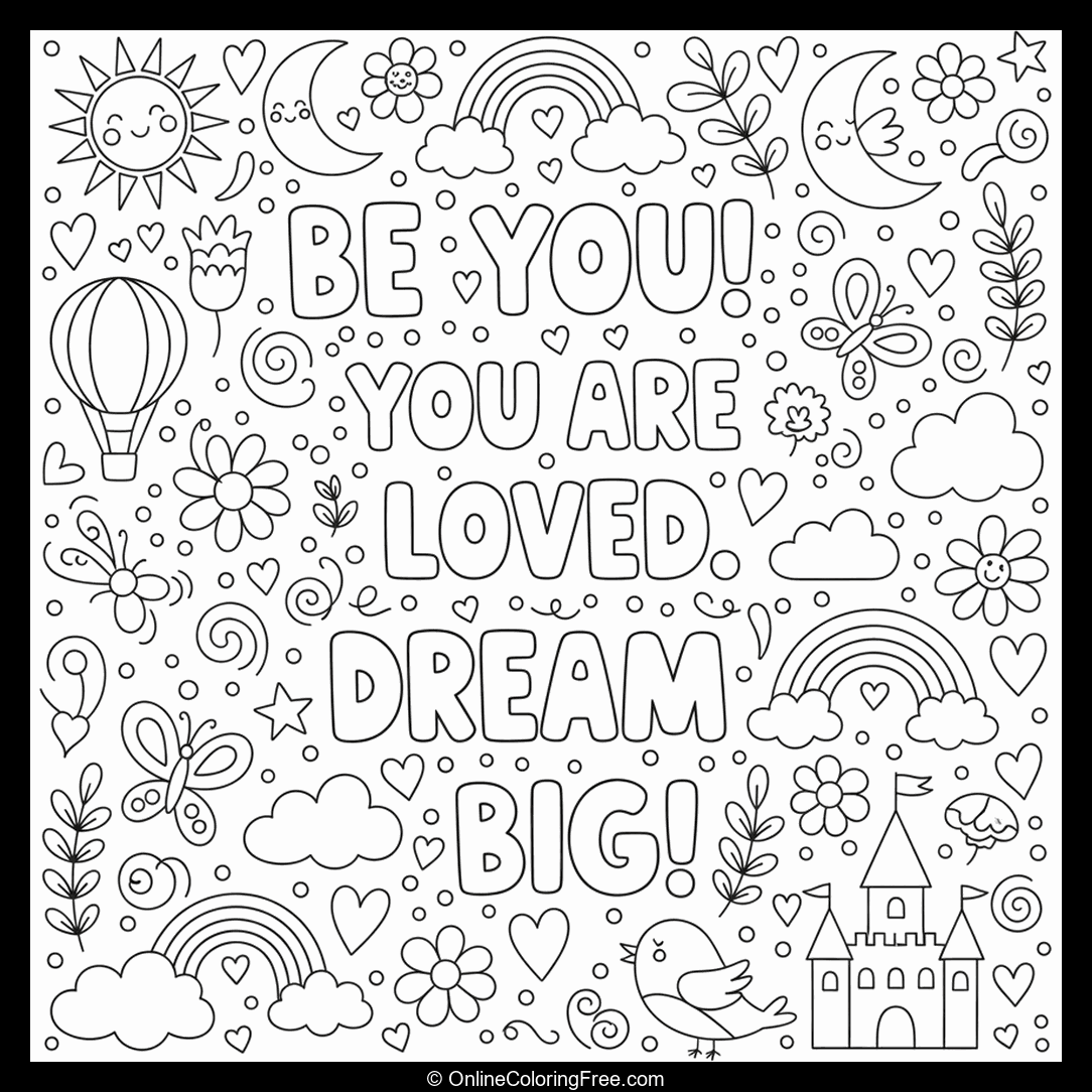 Positive Quotes with Doodles