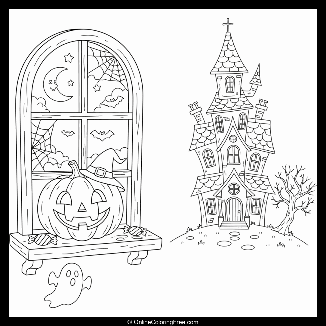 Halloween Pumpkin Window