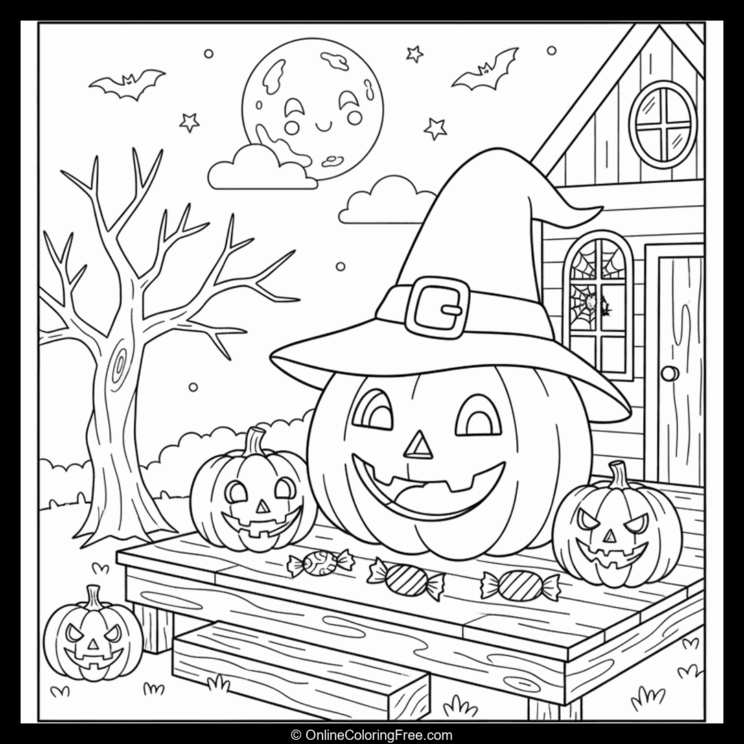 Halloween Pumpkin Porch