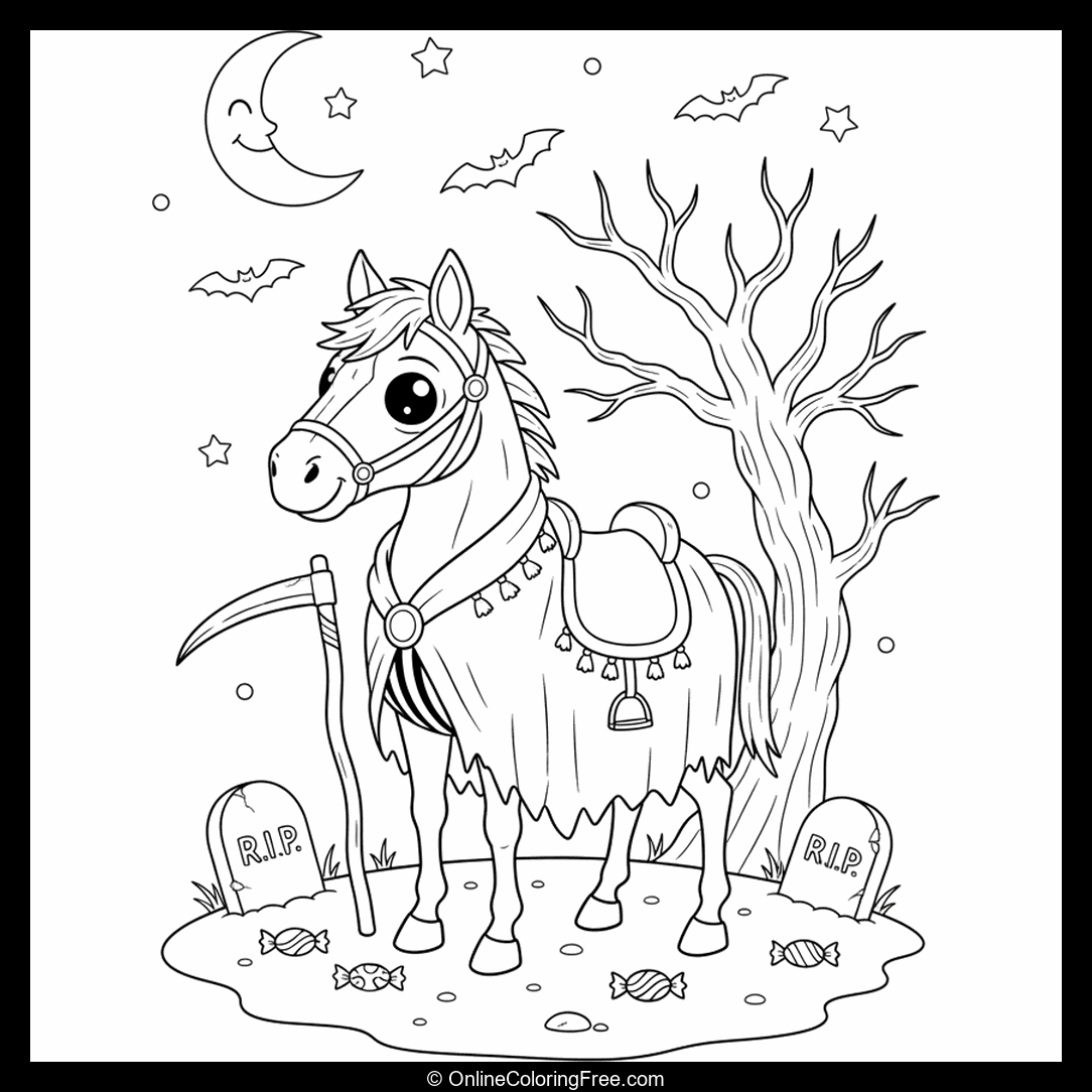 Halloween Reaper Horse