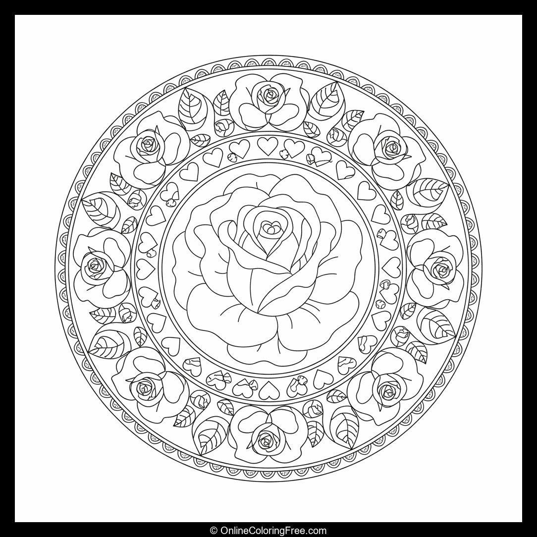 Rose Blossom Mandala