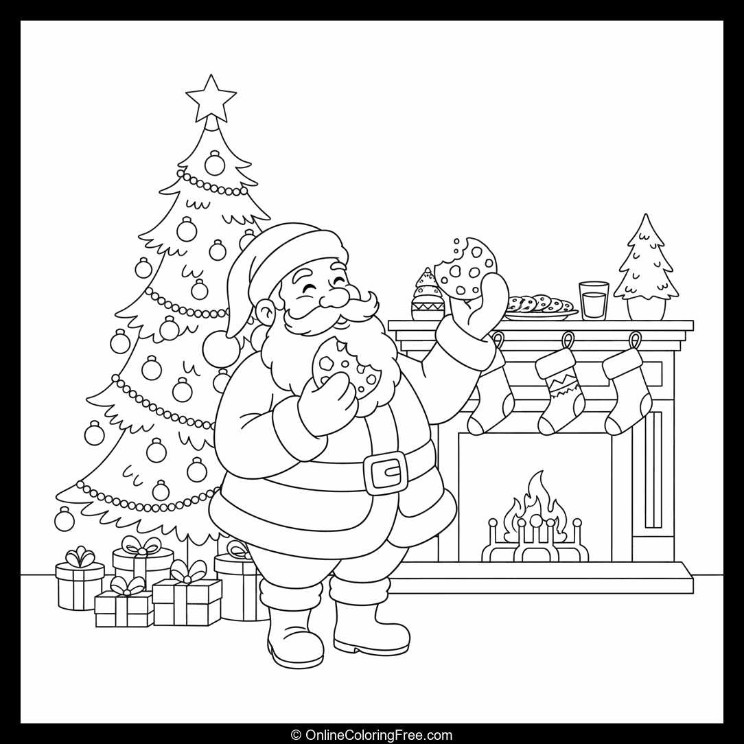 Santa Eating Cookies