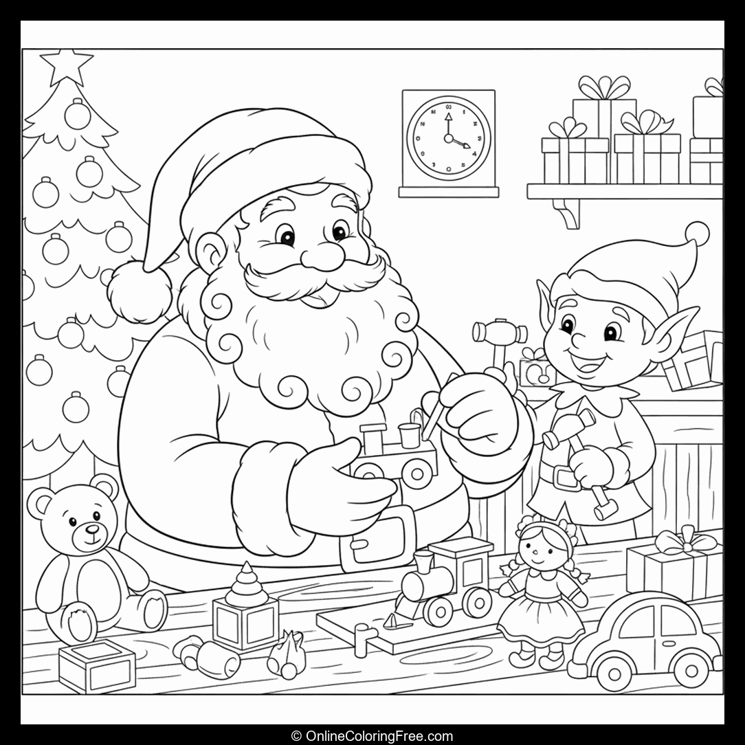 Santa in His Workshop