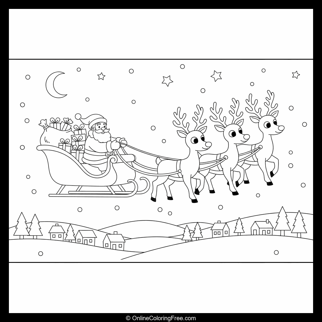 Santa Riding Sleigh